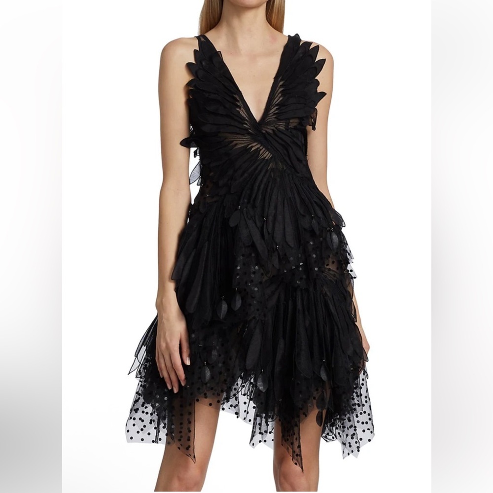 Exclusive Zimmermann Dancer Rhythmic
Flocked Tulle Mini Dress Black